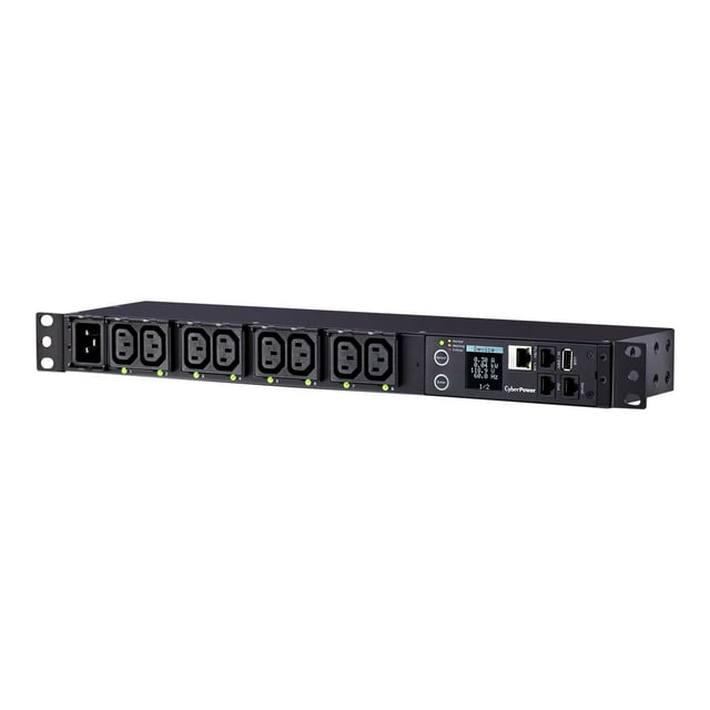 CyberPower Switched Metered-by-Outlet PDU81006 - Power distribution unit (rack-mountable) - AC 100-120 V - Ethernet, USB, serial - input: NEMA L6-20P - output connectors: 8 (power IEC 60320 C13) - 1U - 10 ft cord