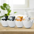 thumbnail image 3 of HEVIRGO 2PCS Cat Ornament Lovely Vivid Expression Exquisite Solid Model Creative Micro Landscape Gardening Doll Collectible Eggshell Cat Figure Decoration Car Decoration, 3 of 10
