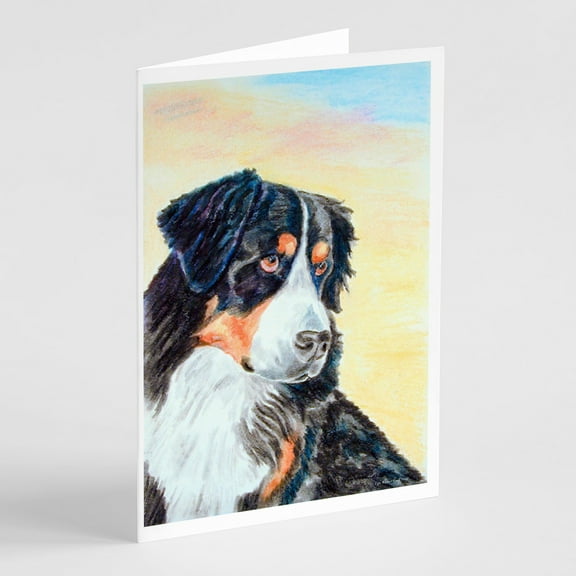 Bernese Mountain Dog Greeting Cards and Envelopes Pack of 8