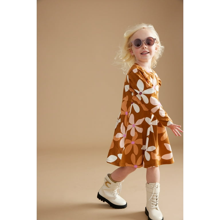 Little Star Organic Toddler and Kids Girls' Dress with Long