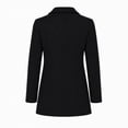 thumbnail image 3 of cocolona Single Breasted Overcoat for Women Winter Elegant Long Sleeve Notch Lapel Classic Peacoat Dressy Casual Solid Color Long Winter Jacket, 3 of 7