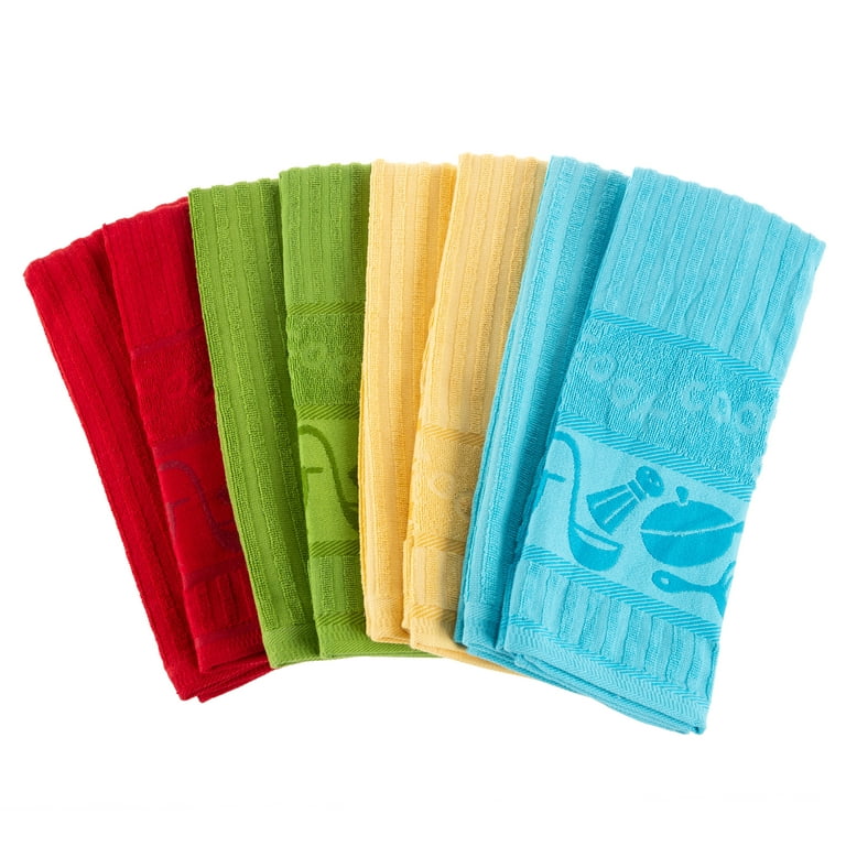 Hastings Home 8-Pack Cotton Stripe Any Occasion Kitchen Towel in the  Kitchen Towels department at