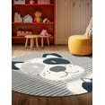 thumbnail image 3 of Unique Loom Whimsy Kids Collection Area Rug - Doggo (7' 1" Round Blue and Gray/Ivory), 3 of 9