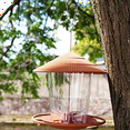 thumbnail image 6 of Wild Bird Feeder, Outside Squirrel Proof Hanging Feeder with Round Shaped Roof Grey, 6 of 8