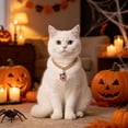 thumbnail image 5 of Halloween Pet Charm Necklace Collar, Cute HalloweenâElement Pendant Decorative Gold Chain Necklace, Pet Accessory for Cats & Small Dogs Halloween Party Dressâup, 5 of 6