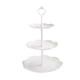 thumbnail image 2 of Marco De Plástico Soporte de 3 niveles para cupcakes, bandeja para postres, torre, 26x26x40 cm, plástico blanco, ideal para fiestas y eventos (1 unidad). Rkxzt, 2 of 8