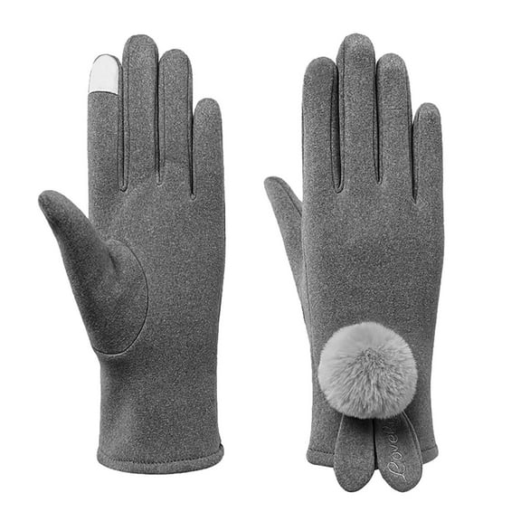 Vikakiooze Winter Gloves Womens Insulated Gloves Thermal Insulation Screen Warm Winter Plush Mitten