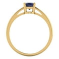 thumbnail image 4 of Solitaire Engagement Ring for Women - 1ct Simulated Blue Sapphire in 14K Yellow Gold Promise Ring, 4 of 6