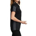 thumbnail image 3 of Mafoose Women's Active Textured Colorblock Polo T-Shirt Black/ Grey X-Small, 3 of 5