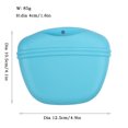 thumbnail image 3 of Juego de 2 bolsas de silicona para premios de perro: bolsa pequeña de entrenamiento, bolsa portátil para premios de perro con correa, cierre magnético y clip para la cintura (solo la bolsa, azul)., 3 of 5