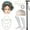 Brown b, variant on KAWELL 9 pcs Old Lady Costume 100 Days Costume Granny Old Lady Wig Halloween Dress Up Accessories