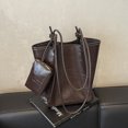 thumbnail image 4 of Bolsos de mano de PU de colores sólidos de gran capacidad para mujer, bolsos de hombro clásicos casuales para mujer, novedad de 2024, bolso sencillo para mujer, 4 of 5