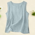 thumbnail image 2 of Shadoumai Women Cotton Linen Tank Tops Loose Fit Casual Sleeveless Summer Linen Shirts Lightweight Gauze Crewneck Camisole 2026, 2 of 6