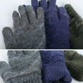 thumbnail image 5 of UTSJKR Warm Fleece Knit Winter Gloves for Men Women Touch Screen Fingers Elastic Cuff Thick Warm Outdoor Finger Gloves Blue, 5 of 5