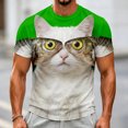 thumbnail image 2 of IWRICH Funny Animal Graphic T-Shirt for Men Novelty Short Sleeve Crewneck Tee Green XXXXXL, 2 of 4