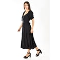 thumbnail image 2 of Vestido escote cruzado Roman Fashion /Juvenil, 1061 (Negro) negro M, 2 of 6