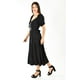 thumbnail image 2 of Vestido escote cruzado Roman Fashion /Juvenil, 1061 (Negro) negro M, 2 of 6