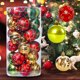 thumbnail image 5 of 30 bolas de Navidad de 2,36 pulgadas, bolas decorativas de Navidad, decoración para fiesta de boda, 5 of 7