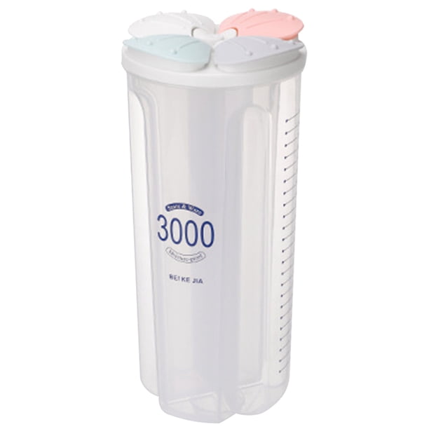 FLhrweasw Caja Almacenamiento Alimentos A Prueba Humedad Suministros para El A Prueba Moho (4 Rejillas 3000 Ml)