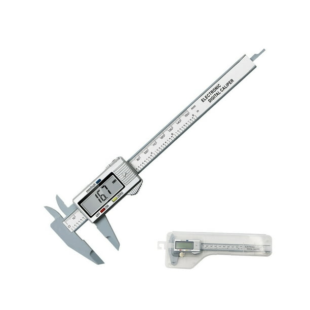 Pantalla digital Vernier Caliper LCD 0.01 mm / 0.001 pulgadas Micrómetro Calibre Regla Longitud Profundidad Acero inoxidable Portátil Tipo de mano 6 Speravity TO001041-06