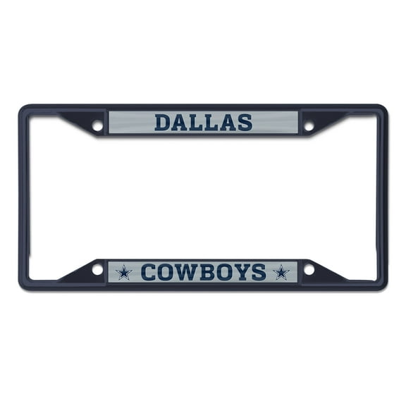 NFL Dallas Cowboys Navy Colored Small Over Small License Plate Frame
