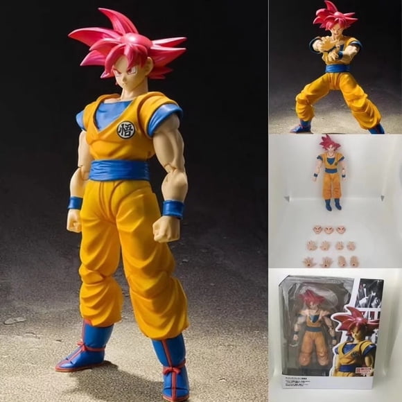 Dragon Ball Super S.H.Figuarts Super Saiyan God Goku Action Figure, 5.51 Inch Articulated Anime Collectible