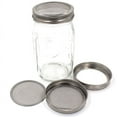 thumbnail image 3 of Set of 2 Stainless Steel Sprouting Jar Lid Kit for Superb Ventilation Fit for Wide Mouth Jars Canning Jars for Making Organic Sprout Seeds in Your House/Kitchen, 3 of 5