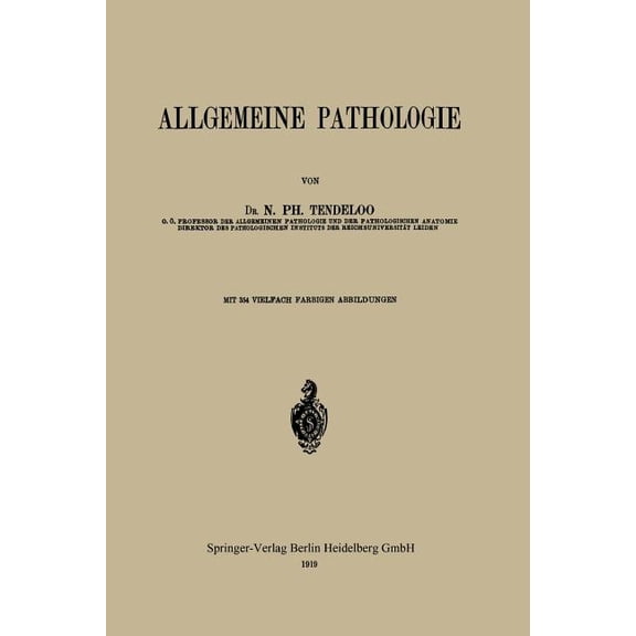 Allgemeine Pathologie, (Paperback)