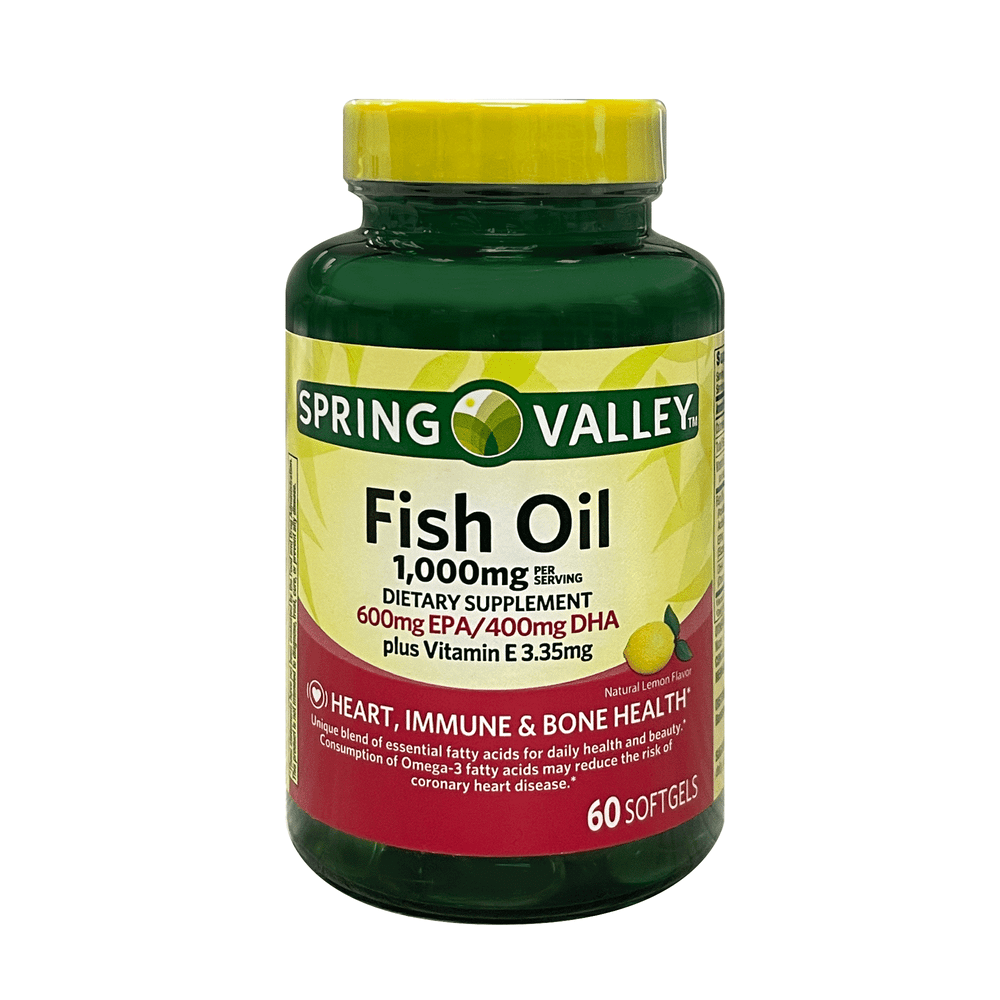 Spring Valley Fish Oil Softgels, 1000 mg, 60 ct
