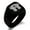 Black, variant on Stainless Steel Letter T Initial 3D Cube Box Monogram Engraved Engraved Square Flat Top Biker Style Polished Signet Ring