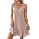thumbnail image 1 of TaTaai Women's Floral V-Neck Sleeveless Dress with Bow Detail Loose Fit Flowy A-Line Knee-Length Casual Summer Beach Vacation Daily Wear Boho Style Sundress Gift, 1 of 4