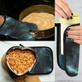 thumbnail image 5 of Yayeee Oven Mitts and Pot Holder Set of 2 Heat Resistant Kitchen Gloves Baking Hot Pad, Lightning Pattern, 5 of 5