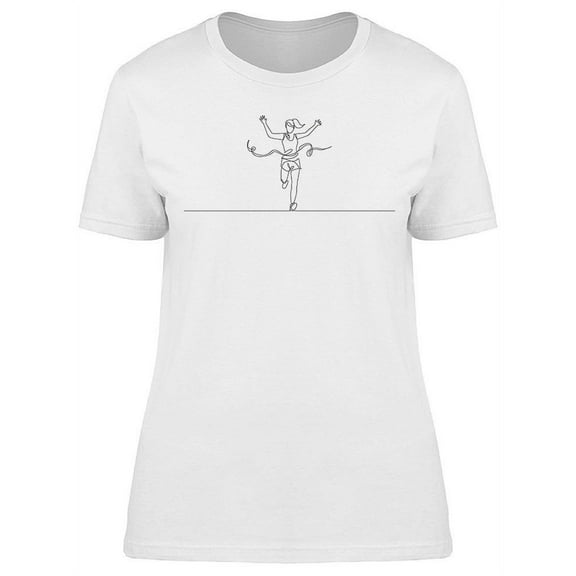 One Line Athlete Winner T-Shirt Women -Image by Shutterstock, Female Large