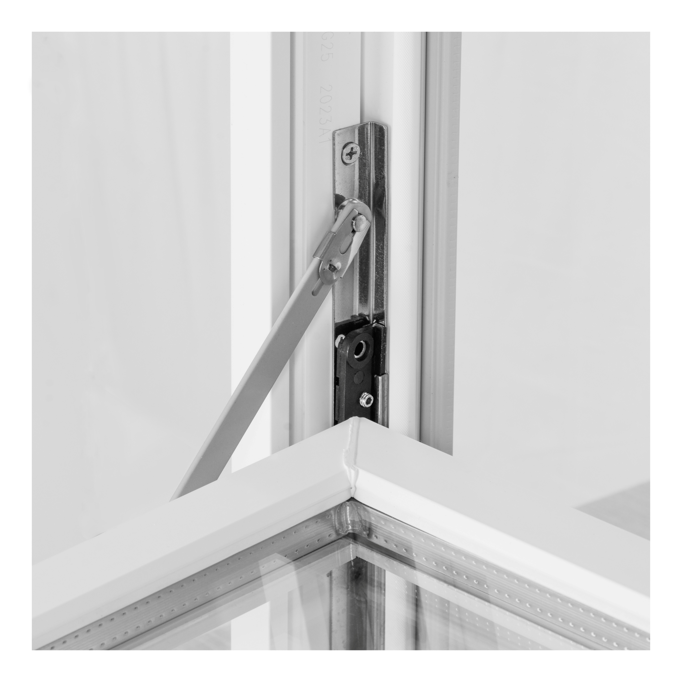 32 in. x 24 in. White Vinyl Double-Pane Insulated Basement Hopper Window with Screen