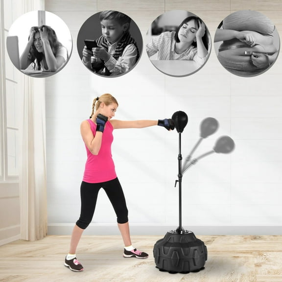 Solid Refle Bag, Adjustable Height (56 - 71in) - Boxing Speed Trainer for Professional Athletes