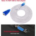 thumbnail image 2 of GHSDFBB 10 Feet USB to DB9 Male Serial Adapter Cable with FTDI Chipset USB to RS232 Port Converter Compatible with Windows 11 10 8 7 Mac Linux, 2 of 7