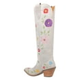 thumbnail image 5 of Dingo Womens Flower Power Embroidered Floral Snip Toe Pull On Cowboy  Tall, 5 of 5