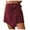 Red, variant on Womens Pants Summer Textured Solid Color Skirt Shorts Fashion forward Breathable Skort for Daily Wear Trousers