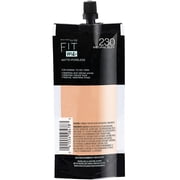 Maybelline Fit Me Matte + Poreless Liquid Foundation, Face Makeup, Mess-Free No Waste Pouch Format, Normal to Oily Skin Types, Natural Buff, 1.3 Fl Oz