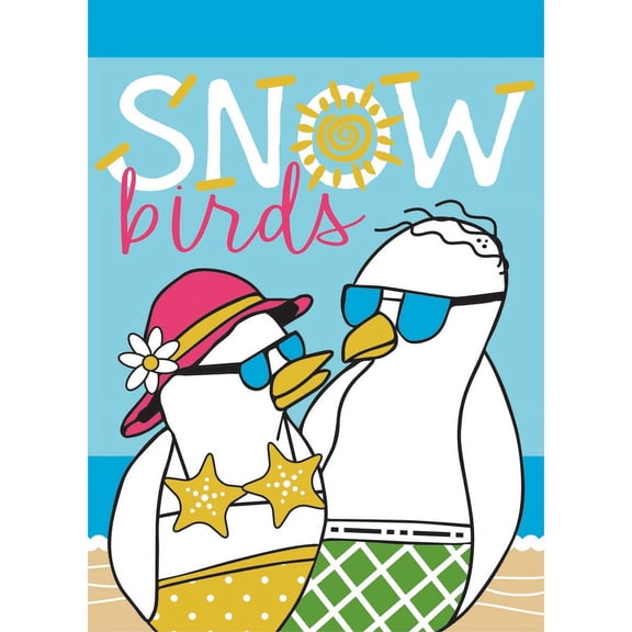 Garden Snowbirds Flag