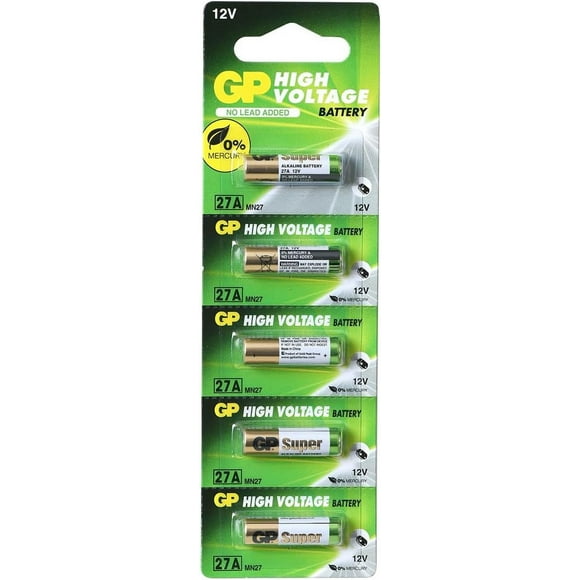 GP HIGH Voltage 27A 12V Alkaline Batteries (5 Pack)
