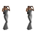 thumbnail image 1 of Vestido ajustado Qarigey larga Spaghetti Midi Asimétrico Apretado Hendidura, 1 of 6