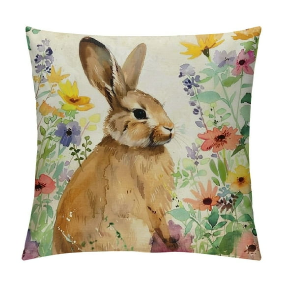 Easter Pillow Covers Inch Set of  Spring Pillow Covers Farmhouse Floral Throw Pillowcase Outdoor Cushion Cover for Sofa Bedroom Indoor Outdoor Party
