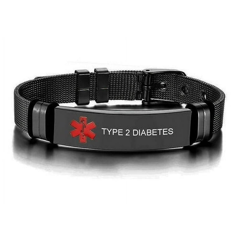 Personalized Engrave Medical Alert Id Bracelets For Men