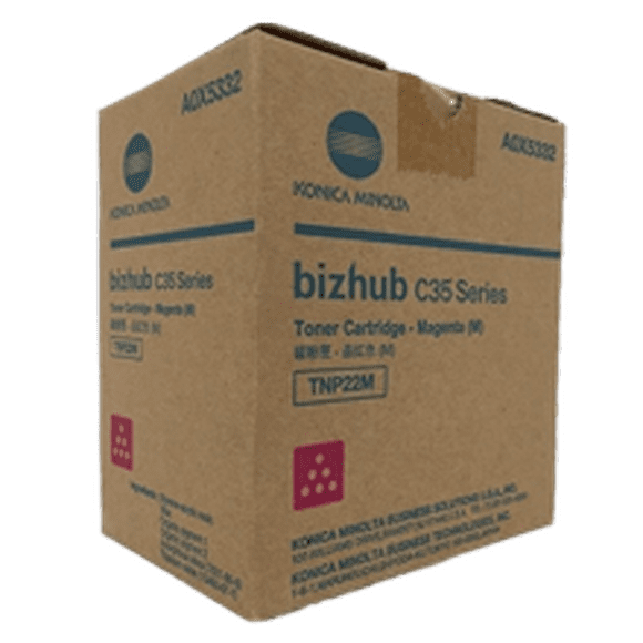 ~Brand New Original KONICA MINOLTA A0X5332 (TNP22M) Laser Toner Cartridge Magenta for Konica Minolta Bizhub C35