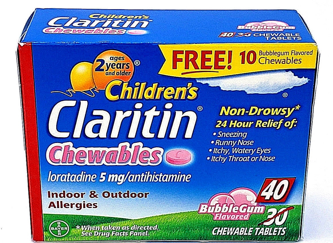 Claritin Children's Bubble Gum Chewable Tablets 5mg 40c