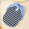 thumbnail image 4 of NovaStitch Fleece Dog T-Shirt Striped Short Sleeves Pet Sweatshirt Soft Dog Shirts Lightweight Stretchy Dogs Clothes for Medium Dogs Sky Blue 4XL, 4 of 6