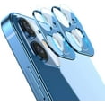 thumbnail image 1 of DAMAIE Protecteur d'Objectif de Caméra pour iPhone 12, Anneau de Protection en Alliage d'Aluminium - Bleu, 2 Pcs, 1 of 7