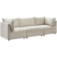 thumbnail image 2 of Meridian Furniture Jacob Cream Velvet Modular Sofa, 2 of 10