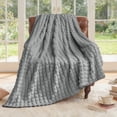 thumbnail image 2 of SoComfy by Bedelite Throw Blanket for Couch and Bed- Super Soft and Warm 3D Checkered Fluffy Fuzzy Fleece Blanket, Luxurious Plush Cozy Blanket for Room Decor Spring, 2 of 8